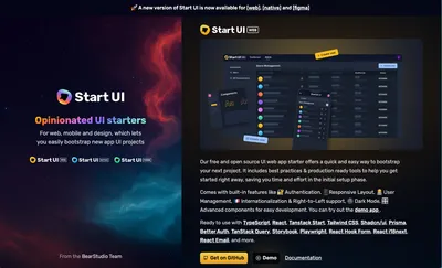 Start-ui landing page