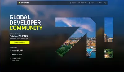 Screenshots of the Fork it! Community website